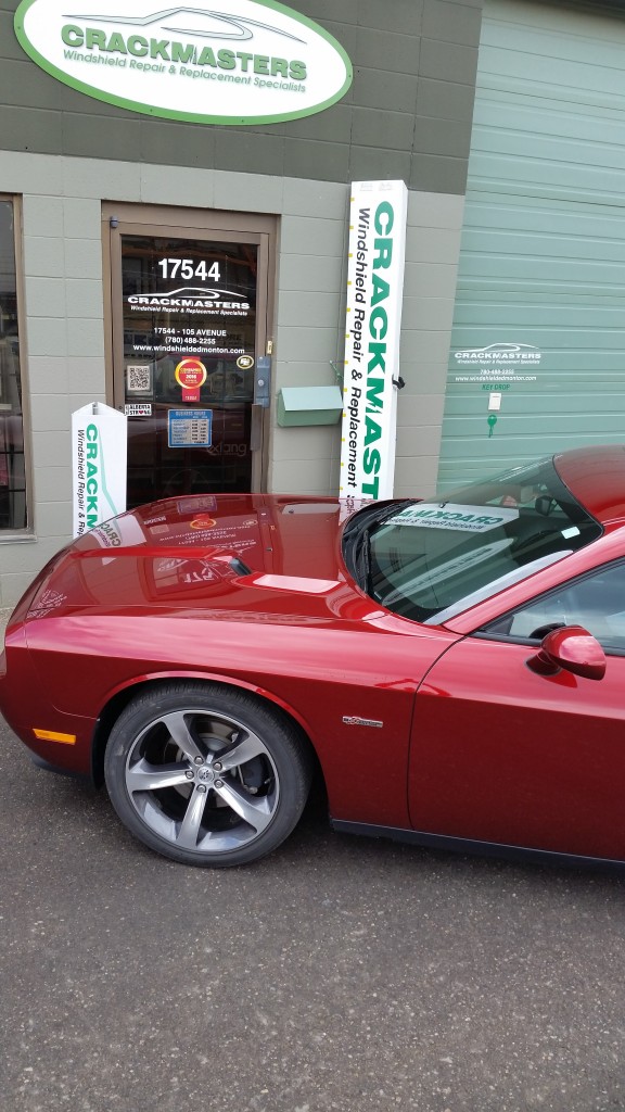 Windshield at Crackmasters Edmonton West end
